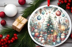 Round Christmas Ornament Sublimation|Clipart Product Image 2