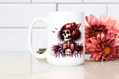 Cute Skull with Tom Style, Retro PNG Product Image 2
