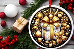 Round Christmas Ornament Sublimation|Clipart Product Image 2