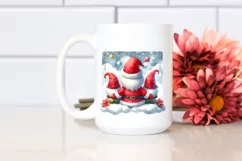Vibrant Santa on Cloud with Snowflakes PNG Product Image 2