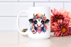 Funny Cow Smiling Diva Clipart Product Image 2