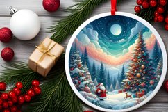 Round Christmas Ornament Sublimation|Clipart Product Image 2