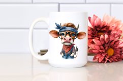 Watercolor Cow with Fancy es Product Image 2