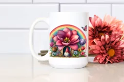 Watercolor Gnome House Flower Rainbow Bird Butterfly | Product Image 2