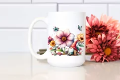 Watercolor Gnome House Flower Rainbow Bird Butterfly | Product Image 2