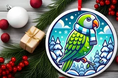 Round Christmas Ornament Sublimation|Clipart Product Image 1