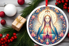 Round Christmass Ornament PNG Product Image 2