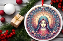 Round Christmas Ornament Sublimation|Clipart Product Image 2