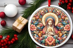Round Christmas Ornament Sublimation|Clipart Product Image 2