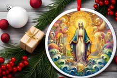 Round Christmas Ornament Sublimation|Clipart Product Image 2