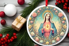 Round Christmas Ornament Sublimation|Clipart Product Image 2