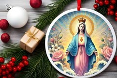 Round Christmas Ornament Sublimation|Clipart Product Image 2