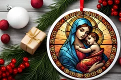 Round Christmas Ornament Sublimation|Clipart Product Image 1