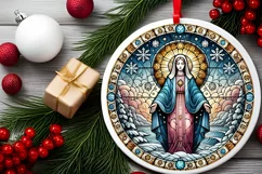 Round Christmas Ornament Sublimation|Clipart Product Image 1