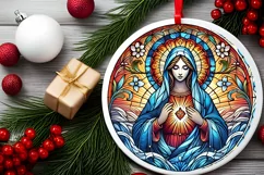 Round Christmas Ornament Sublimation|Clipart Product Image 1