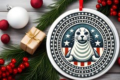 Round Christmas Ornament Sublimation|Clipart Product Image 2