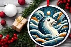 Round Christmas Ornament Sublimation|Clipart Product Image 2
