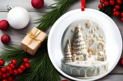 Winter Christmas Round Sublimation PNG Product Image 2