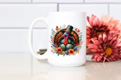 Vibrant Turkey Hat Watercolor | Sublimation | Clipart Product Image 2