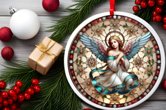 Round Christmass Ornament PNG Product Image 2