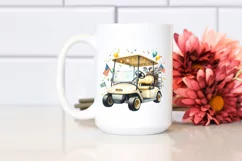 Vintage Golf Cart Confetti Clipart Product Image 2