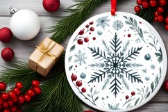 Round Christmas Ornament Sublimation|Clipart Product Image 2