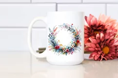 Colorful Wreath with Wild Flowers | Clipart Product Image 2