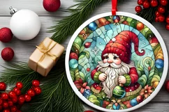Round Christmas Ornament Sublimation|Clipart Product Image 1