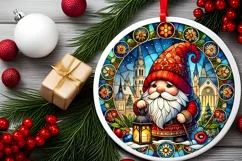 Round Christmas Ornament Sublimation|Clipart Product Image 1