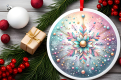 Round Christmass Ornament PNG Product Image 2