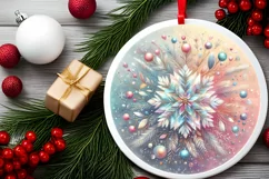 Round Christmas Ornament Sublimation|Clipart Product Image 2