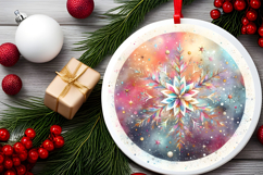 Round Christmass Ornament PNG Product Image 2