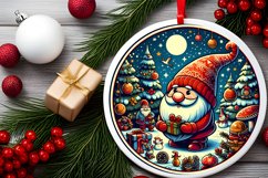 Round Christmas Ornament Sublimation|Clipart Product Image 2