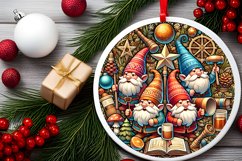 Round Christmas Ornament Sublimation|Clipart Product Image 2