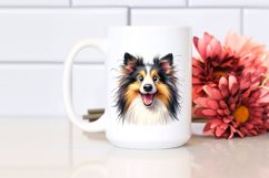 Crazy Funny Collie Smiling Clipart Product Image 2