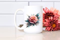 -Like Camellia Watercolor Splash Sublimation Product Image 2