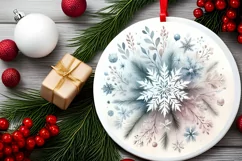 Round Christmas Ornament Sublimation|Clipart Product Image 2