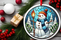 Round Christmas Ornament Sublimation|Clipart Product Image 1