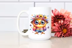 Cute Baby Chicken in Summer Suit | Sublimation | Clipart Product Image 2