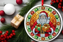 Round Christmas Ornament Sublimation|Clipart Product Image 1