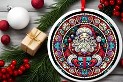 Round Christmas Ornament Sublimation|Clipart Product Image 1