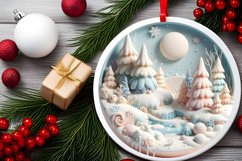 Winter Scene Round Sublimation PNG Product Image 2