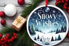 Watercolor Winter Scene Sublimation PNG Product Image 2