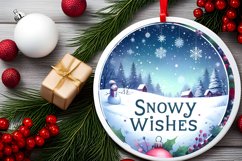 Watercolor Winter Scene Sublimation PNG Product Image 2