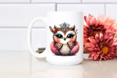 Funny Cute Owl Whimsical Watercolor Sublimation Product Image 2
