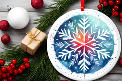 Round Christmass Ornament PNG Product Image 2