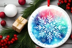 Round Christmas Ornament Sublimation|Clipart Product Image 2