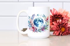 Whimsical Moon with Foliage | Clipart Product Image 2