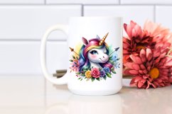 Colorful Watercolor of Winking Unicorn Product Image 2