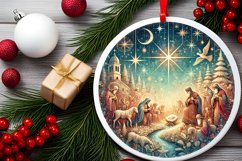 Round Christmas Ornament Sublimation|Clipart Product Image 2